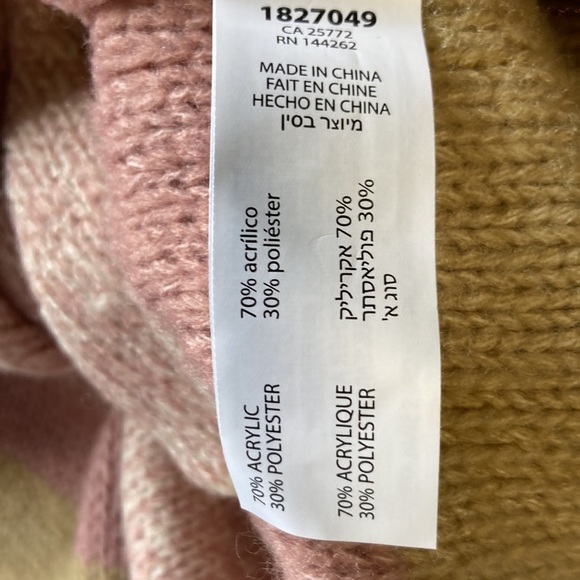 NWT Black Tape Striped V Neck Knit Sweater Pastel Colors Pullover - Picture 6 of 6